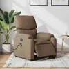 Image de vidaXL Fauteuil inclinable de massage électrique marron tissu