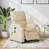 Image de vidaXL Fauteuil inclinable de massage électrique crème tissu
