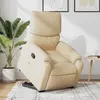 Image de vidaXL Fauteuil inclinable Crème Tissu