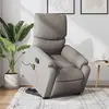 Image de vidaXL Fauteuil inclinable de massage Taupe Tissu