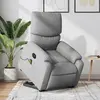 Image de vidaXL Fauteuil inclinable de massage électrique Gris clair Tissu