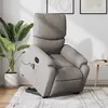 Image de vidaXL Fauteuil inclinable de massage électrique Taupe Tissu
