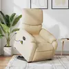 Image de vidaXL Fauteuil inclinable de massage électrique Crème Tissu
