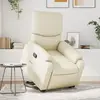 Image de vidaXL Fauteuil inclinable de massage Crème Similicuir