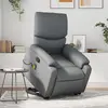 Image de vidaXL Fauteuil inclinable de massage Gris Similicuir