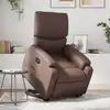 Image de vidaXL Fauteuil inclinable électrique marron similicuir