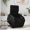 Image de vidaXL Fauteuil inclinable de massage électrique noir similicuir