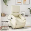 Image de vidaXL Fauteuil inclinable de massage électrique crème similicuir