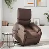 Image de vidaXL Fauteuil inclinable de massage électrique marron similicuir