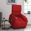 Image de vidaXL Fauteuil inclinable de massage électrique rouge similicuir