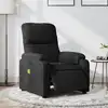 Image de vidaXL Fauteuil inclinable de massage électrique noir tissu microfibre