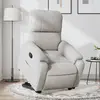 Image de vidaXL Fauteuil inclinable gris clair tissu microfibre