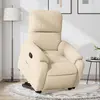 Image de vidaXL Fauteuil inclinable crème tissu microfibre