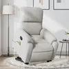 Image de vidaXL Fauteuil inclinable de massage gris clair tissu microfibre