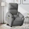 Image de vidaXL Fauteuil inclinable de massage gris foncé tissu microfibre