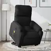 Image de vidaXL Fauteuil inclinable de massage noir tissu microfibre