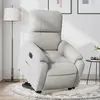 Image de vidaXL Fauteuil inclinable électrique gris clair tissu microfibre