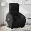 Image de vidaXL Fauteuil inclinable de massage électrique noir tissu microfibre