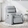Image de vidaXL Fauteuil de massage inclinable électrique gris clair tissu