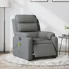 Image de vidaXL Fauteuil inclinable de massage électrique gris foncé tissu
