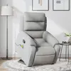 Image de vidaXL Fauteuil de massage inclinable Gris clair Tissu
