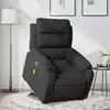 Image de vidaXL Fauteuil de massage inclinable Noir Tissu