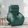 Image de vidaXL Fauteuil inclinable de massage Vert foncé Tissu