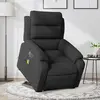 Image de vidaXL Fauteuil inclinable de massage électrique Noir Tissu