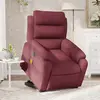 Image de vidaXL Fauteuil inclinable de massage électrique Rouge bordeaux Tissu
