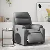 Image de vidaXL Fauteuil inclinable électrique Gris Similicuir