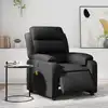 Image de vidaXL Fauteuil de massage inclinable électrique noir similicuir