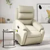 Image de vidaXL Fauteuil inclinable de massage Crème Similicuir