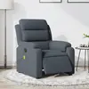 Image de vidaXL Fauteuil inclinable de massage électrique gris foncé velours
