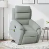 Image de vidaXL Fauteuil de massage inclinable Gris clair Velours