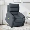 Image de vidaXL Fauteuil de massage inclinable Gris foncé Velours