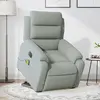 Image de vidaXL Fauteuil inclinable de massage électrique gris clair velours