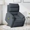 Image de vidaXL Fauteuil inclinable de massage électrique gris foncé velours