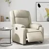 Image de vidaXL Fauteuil inclinable électrique Crème Similicuir