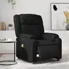 Image de vidaXL Fauteuil de massage inclinable électrique noir similicuir