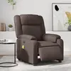 Image de vidaXL Fauteuil de massage inclinable électrique marron similicuir