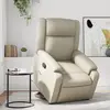 Image de vidaXL Fauteuil inclinable Crème Similicuir