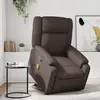 Image de vidaXL Fauteuil inclinable de massage Marron Similicuir