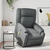 Image de vidaXL Fauteuil inclinable de massage Gris Similicuir