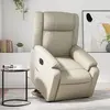 Image de vidaXL Fauteuil inclinable électrique crème similicuir