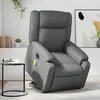 Image de vidaXL Fauteuil inclinable électrique gris similicuir