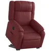 Image de vidaXL Fauteuil inclinable électrique rouge bordeaux similicuir