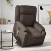 Image de vidaXL Fauteuil inclinable de massage électrique marron similicuir