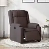 Image de vidaXL Fauteuil inclinable électrique Marron foncé Tissu