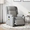 Image de vidaXL Fauteuil de massage inclinable électrique gris clair tissu