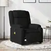 Image de vidaXL Fauteuil de massage inclinable électrique Noir Tissu
